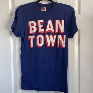 Vintage Single Stitch Shirt Homage Made in the USA Bean Town Blue Small Women’s